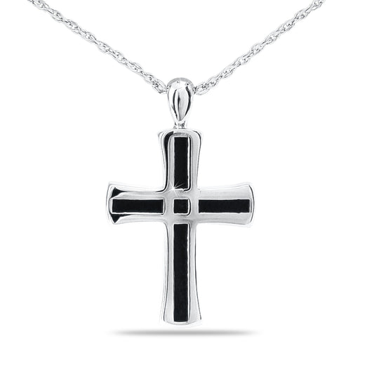 Men's Cross Chain Link Steel Keepsake