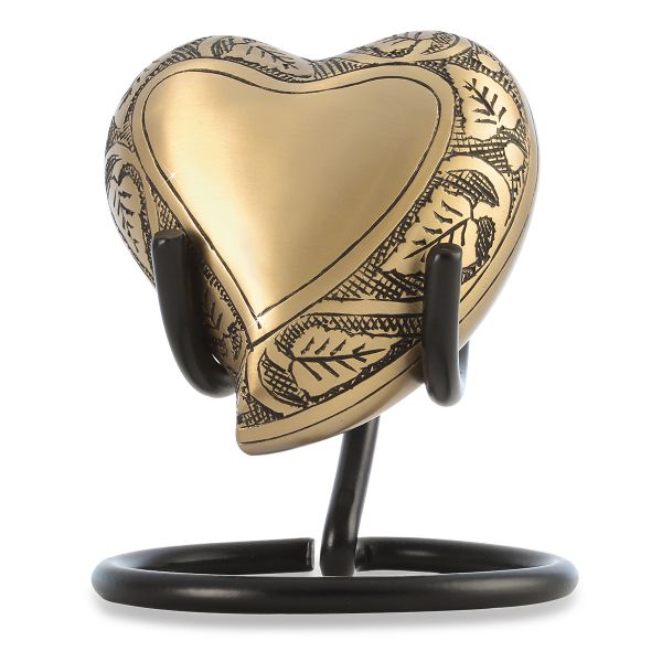 Vine Brass Heart Keepsake